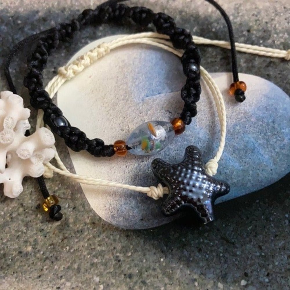 Starfish ocean braided summer bracelet